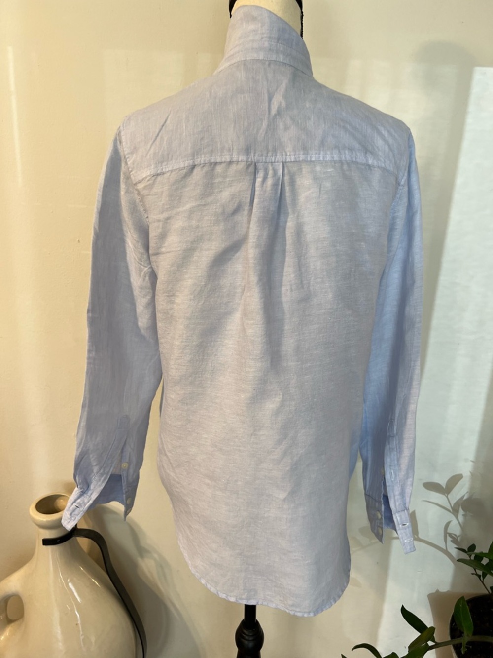 Workshop Republic Clothing Light Blue Linen Button-Down Shirt - Picture 7 of 9